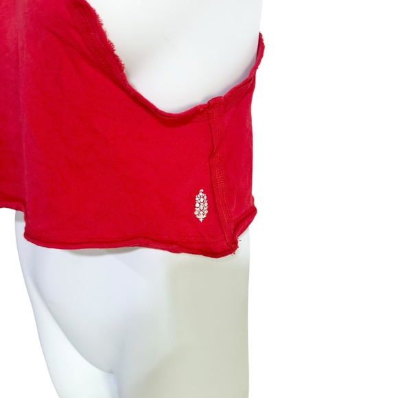 Free People FP Movement Renegade Red Cut Off Sleeveless Crop Tank Top Size M NWT - Picture 4 of 9